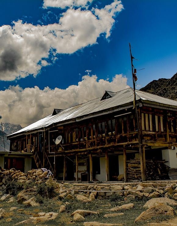 Traditional wooden house in Chitkul, Kinnaur